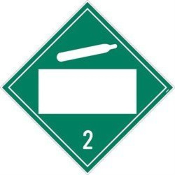 Nmc PLACARD, NON FLAMMABLE GAS 2,  DL6BPR100